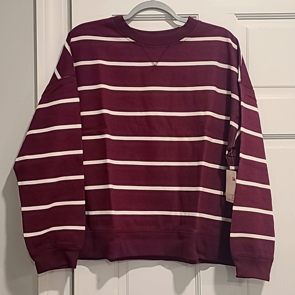 SO Crewneck Striped Sweatshirt, 2X - Picture 6 of 6